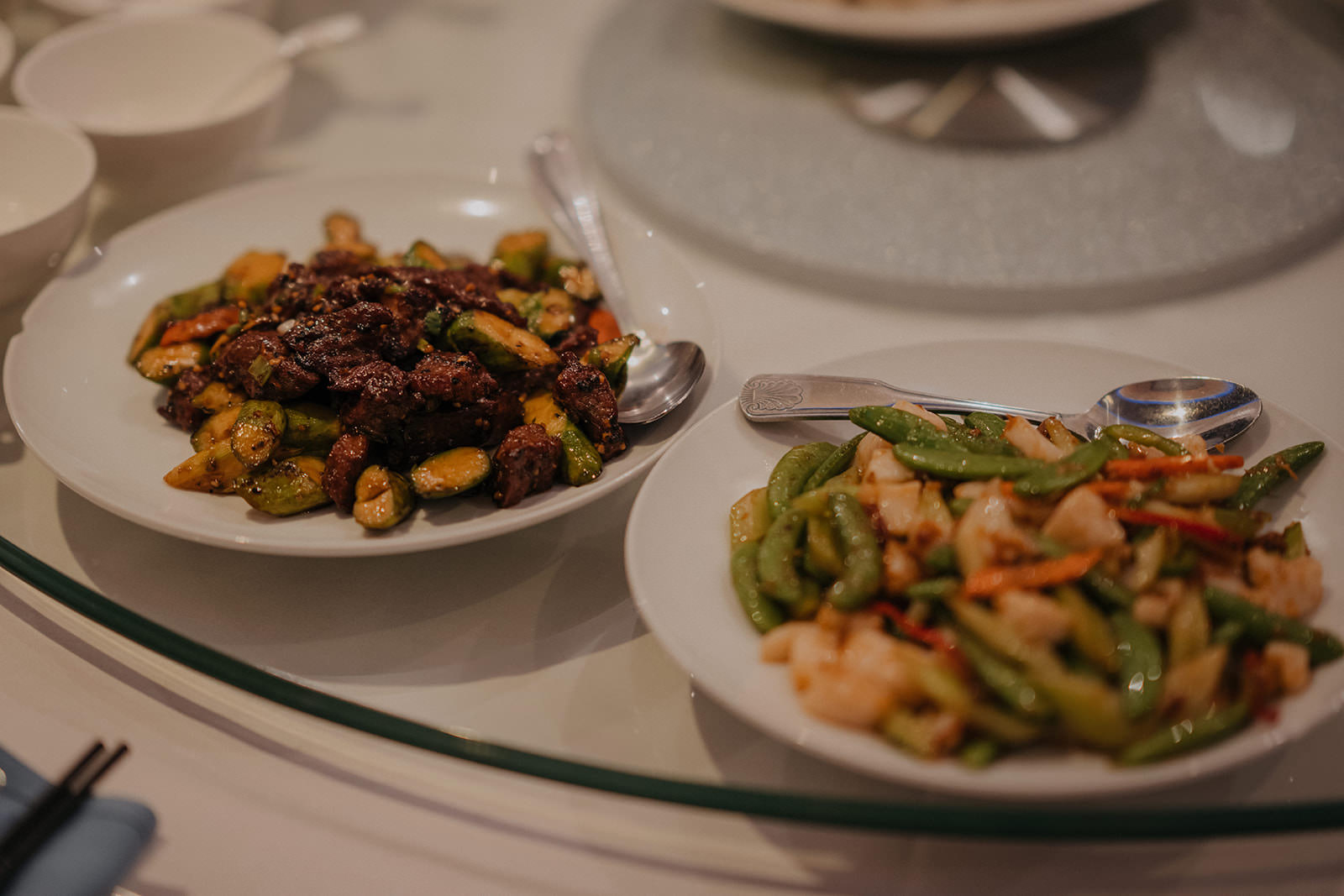 Food dishes at bride and groom's tea ceremony