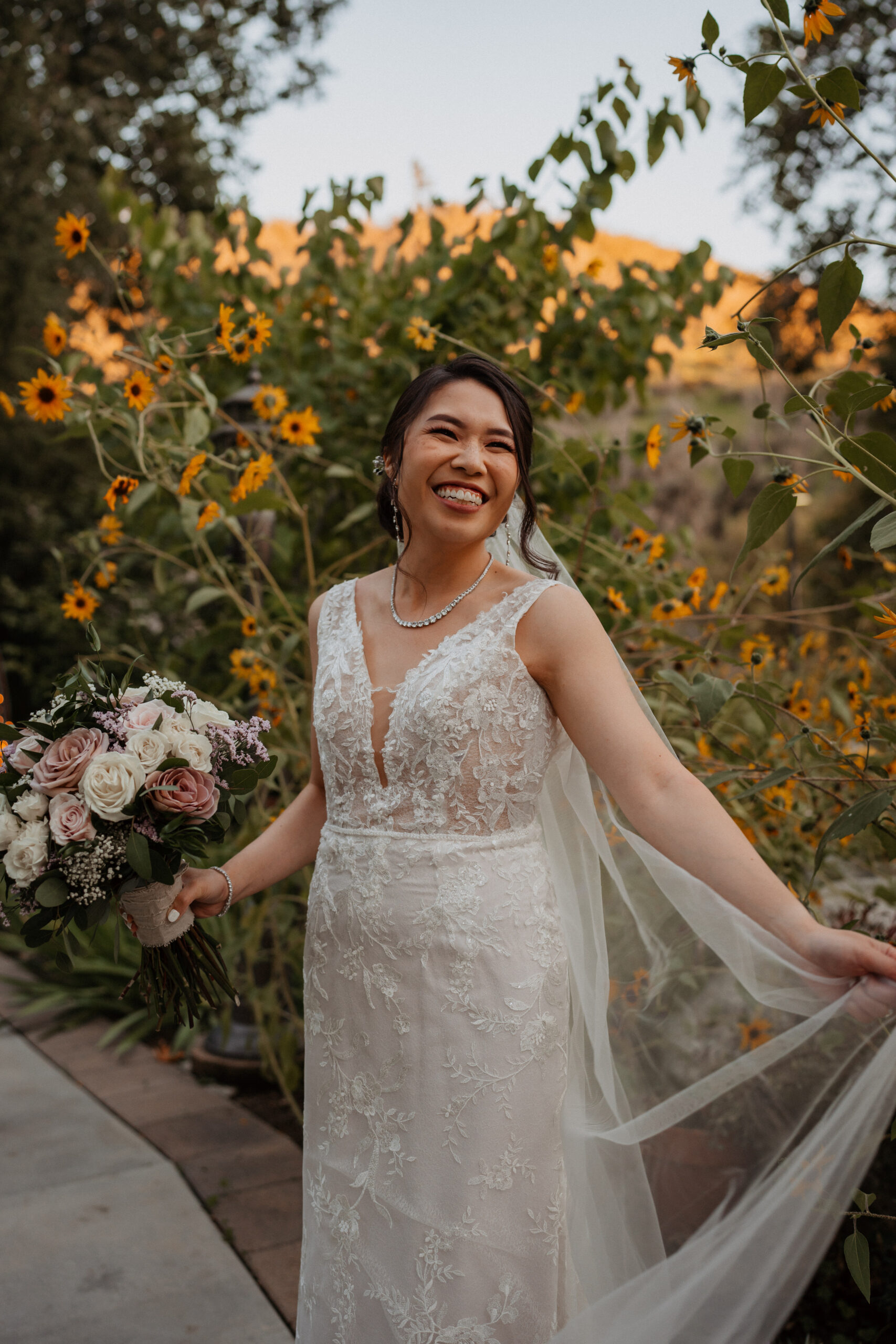 Candid Bridal Portrait at The Homestead