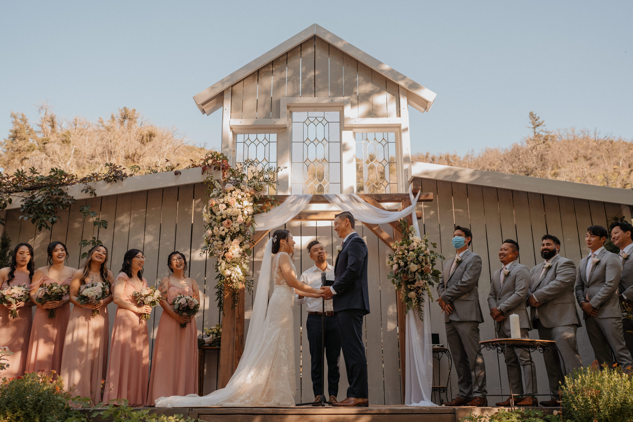 Outdoor Ceremony at the Homestead in Oak Glen California