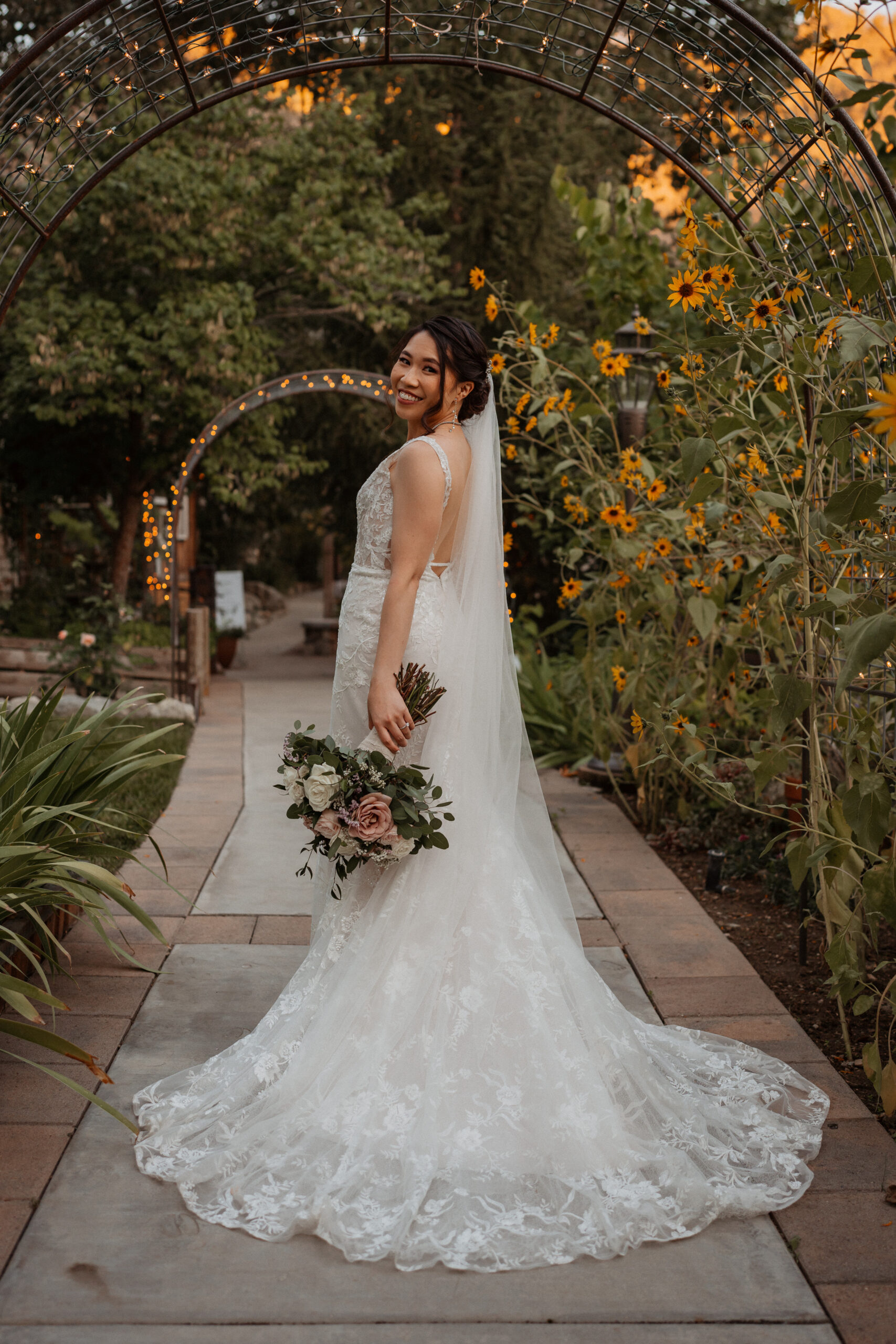 Stunning bridal portrait at the homestead oak glen california